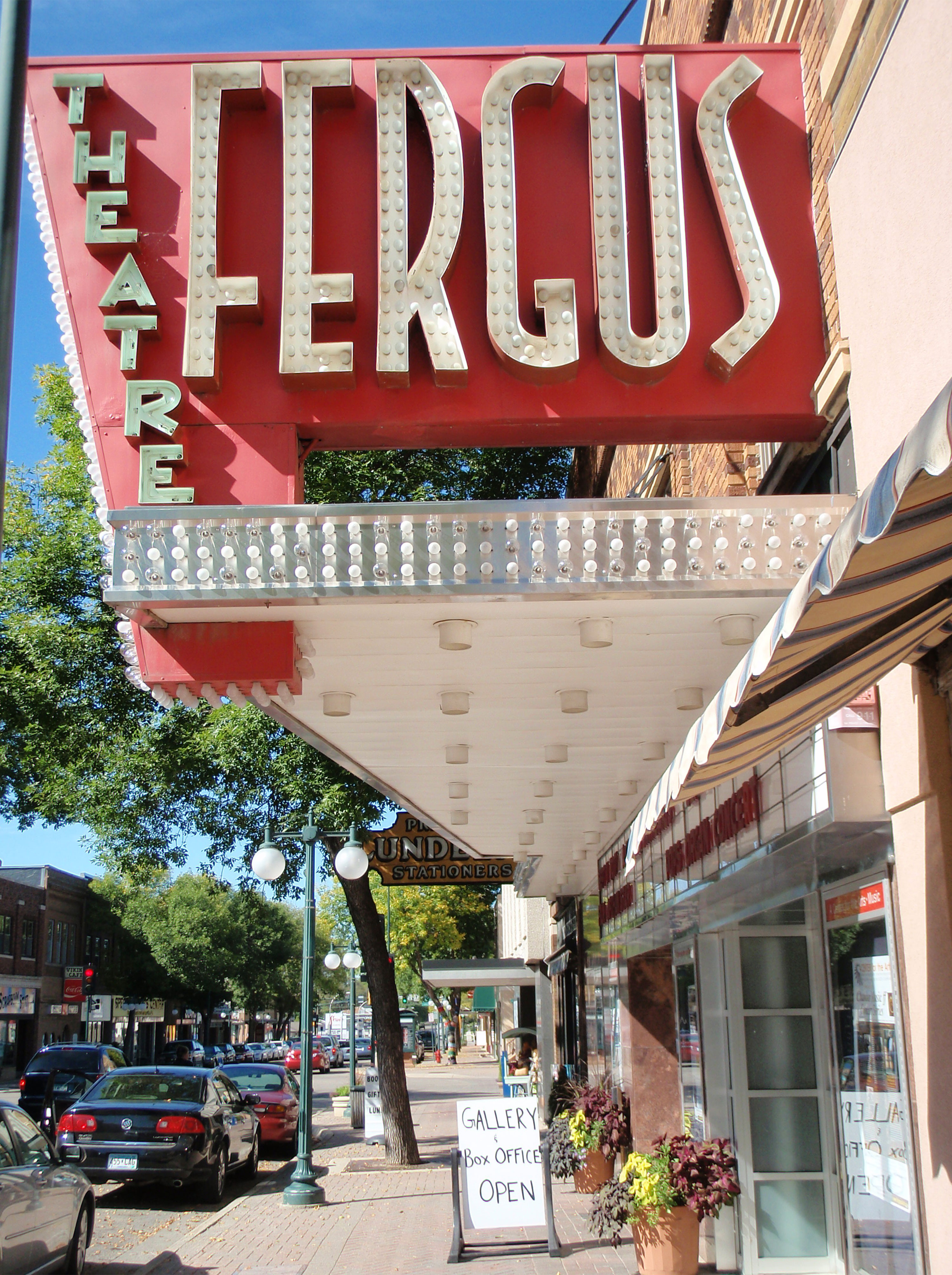Fergus Falls theatre marquee