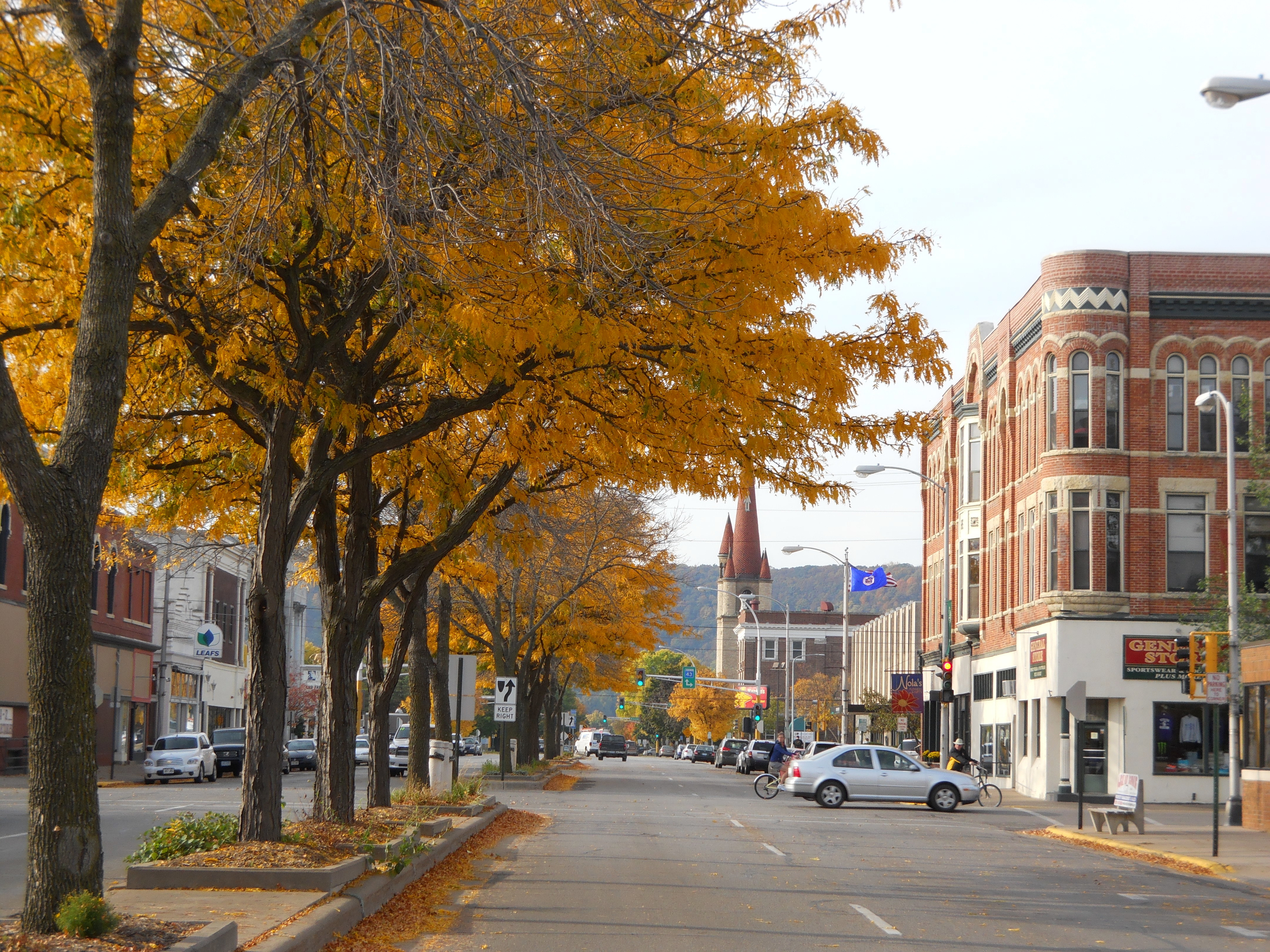 Downtown Winona in the fall
