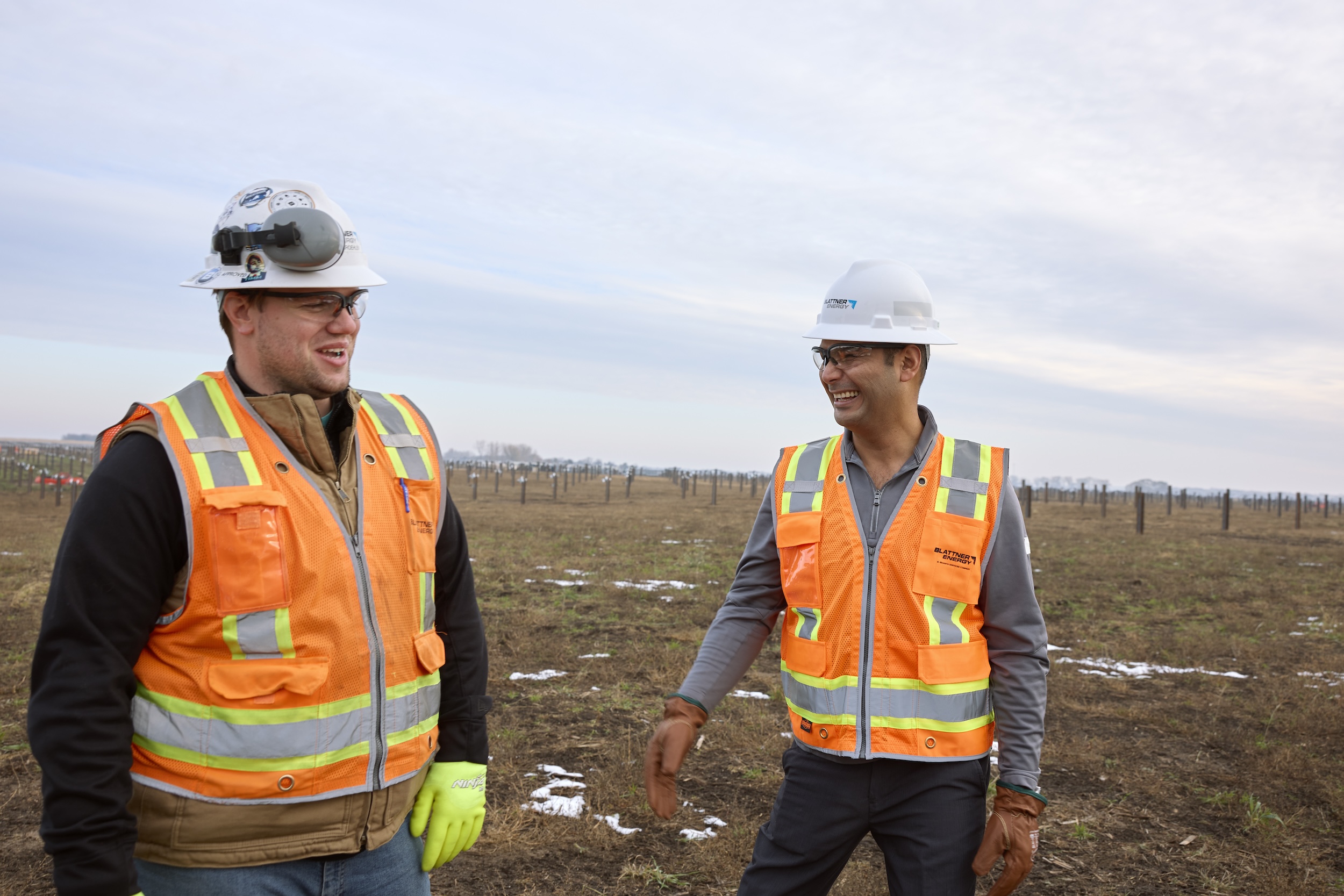 Blattner Project Manager William with a colleague