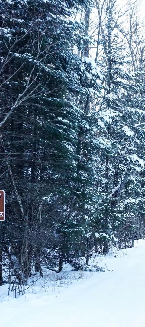 Voyageurs National Park entrance in winter
