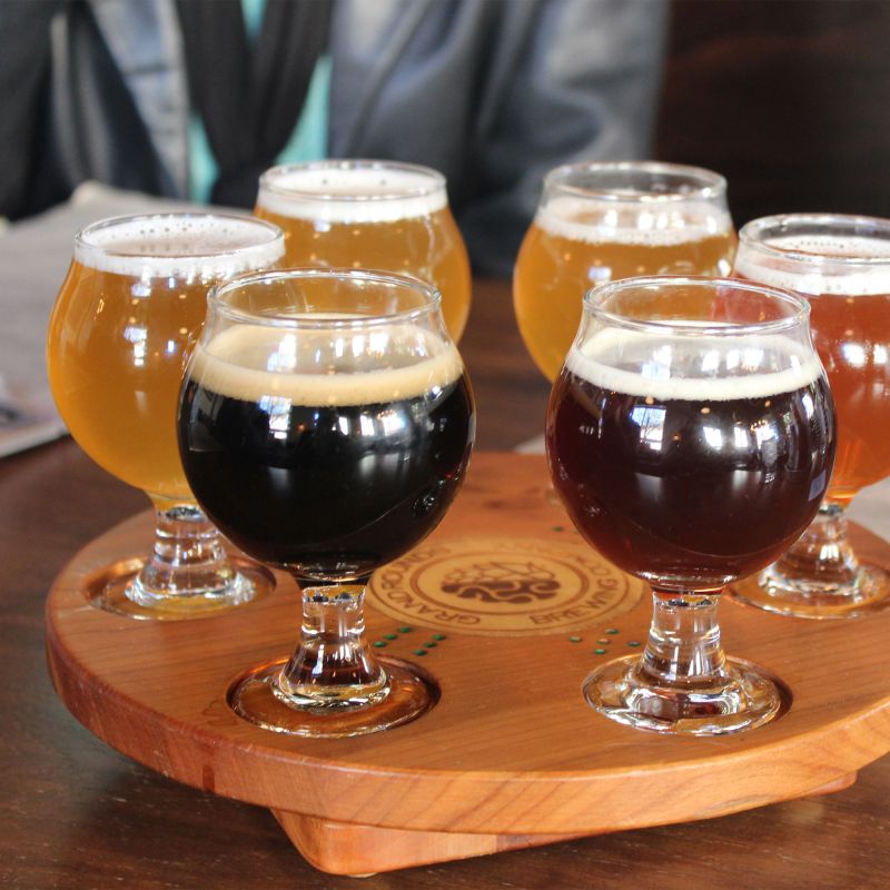 Beer flight Grand Rounds Brewpub Rochester