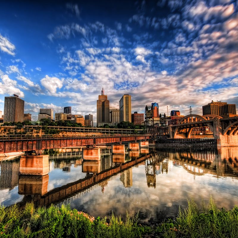 Downtown St. Paul skyline from the Mississippi River
