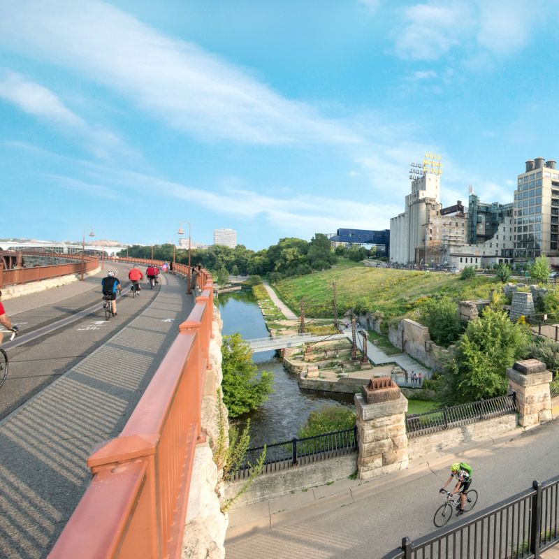 Stone Arch Bridge and Mill City district
