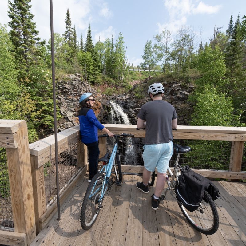 The Fall River Bridge portion of the Gitchi-Gami State Trail